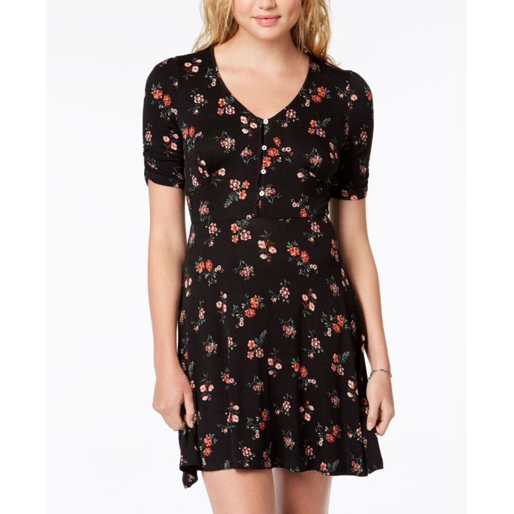 American Rag Juniors Floral Print Fit Flare Dress